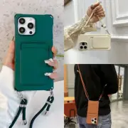 Lanyard Slot Case For iPhone 16 Pro Max 15 14 13 12 11 Shockproof Soft TPU Cover