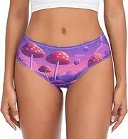 [RPLIFE] Sunset Beach with Palm Trees Women Brief, Breathable Briefs for Women, Comfort Underwear Women, Soft Underwear