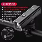 ROCKBROS Bicycle Headlight 1500LM MTB Bike Front Light USB-C Rechargeable Lights