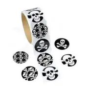 Pirate Skull and Crossbones Stickers Party Supplies Favours Prizes (roll of 100)