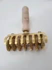 7-facher Dough Cutter - Teigrad - Teigrädchen - Dough Roller, Serrated, Brass, R