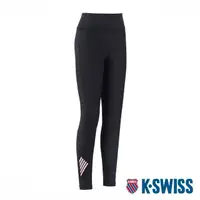 在飛比找momo購物網優惠-【K-SWISS】緊身運動褲 Legging-女-黑(197