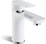 ACA International Brass Basin Mixer Tap Bathroom Countertop Vanity Sink Faucet Taps WELS(White & Chrome)