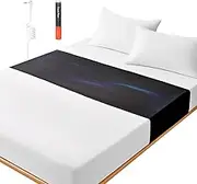 Grounding Mat for Bed, Grounding Bed Sheet to Improve Sleeping, Breathable Grounding Bed Mat with Elastic Strap, Earthing Mat Grounding 68 x 198 cm, Black