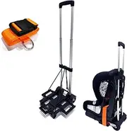 Car Seat Travel Cart for Airport - Carseat Roller for Traveling. Extendable Base Plate, Foldable, storable, and stowable Under Your Airplane seat or Over Head Compartment.
