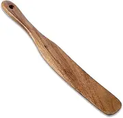 11Inch Skinny Wooden Spurtle Blender Spatula Sourdough Mixer Bread Stirring Spatula Wood Utensil Tool Flat Stirring Stick Bread Spatulas for Dough Cooking Spreading Baking Whisking Mixing Jar Scraping