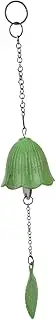Milisten Vintage Style Cast Iron Wind Chime Decor Bell Ornament Yard Decorative Bell Hanging Ornament Danish Pastel Room Decor Green