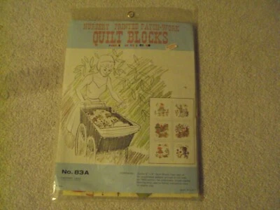 New Vintage Vogart Nursery Printed Patch Work Quilt Blocks Oz Fantasy Land Kit