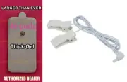 Ear Clips and 4 Extra Large Pad for TENS EMS Unit Massager 2.35mm Shielded Plug
