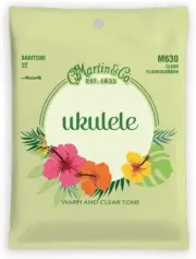 Martin M630 Clear Flourocarbon Baritone Ukulele Strings