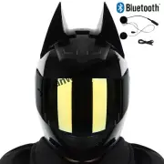 DOT Bluetooth Motorcycle Helmet Full Face Scooter Motorbike Helmet Cat Ear