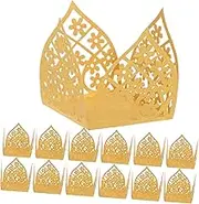GREENADSCAPE 50pcs Truffle Cups Hollow out Chocolate Holders for Weddings Parties Events Elegant Dessert Wrappers for Table Centerpieces Showers More