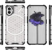 Compatible with Nothing Phone (1) 5G Cover,Compatible with Nothing Phone (1) 5G Camera Protection Anti-Drop【Hard PC+TPU】 2 in 1 Phone Case White