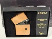 ZIPPO LIMITED EDITION SOLID COPPER ARMOR CASE WITH BLACK INSERT