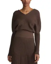 Lafayette 148 New York Ribbed Drop Shoulder Top