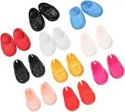 KOMBIUDA 10 Pairs Mini Doll Shoes Replacement Decorative Footwear for Dolls Mini Scene Adornments for Dollhouses Easy to Dress Up and Photo Props
