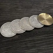 Doowops Magic Morgan Dollar Shell and Coin Set (4 Coins) Magic Tricks Coins Vanish Change Magic Close Up Illusions Gimmick Mentalism Props