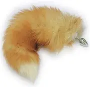 Fox Tail Anal Butt Plug G-Spot Stimulating Great Pleasure Valentine's Sex Toy(Yellow)