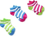 Jefferies Socks Girls 2-6X Mega Stripe Low Cut Sock