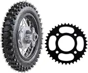 YC Yier 10" Rear Wheel 3.00-10 80/100-10 Dirt Bike Tire and inner Tube and 1.6x10 Rim Drum Brake + 420 37T Sprocket for CRF50 XR50 Pit Bike 50cc 70cc 90cc 110cc 125cc Motocross Off Road