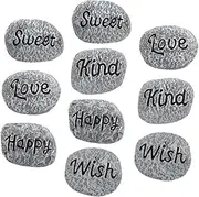 ANDRESLAD Aquarium Tank Pebbles 10pcs Resin Stones Natural Landscape Decorative Rocks