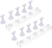 Baluue Nail Art Practice Stand 2 Sets Base Magnetic Tip Stands for Salon Home Use