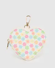Multi Colour Heart Keyring Coin Purse