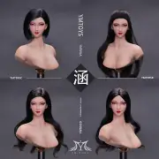 YMTOYS 1/6 YMT095 Han Girl Head Sculpt Model Fit 12'' TBLeague Suntan Figure