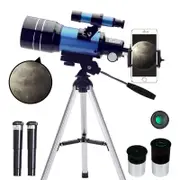 Catzon Telescope 70mm Aperture Refractor 15X-150X with Remote for Adults Kids Blue