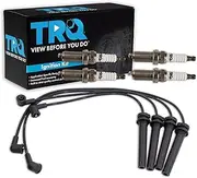 TRQ Ignition Wires Spark Plugs Kit Compatible with 2002-2004 Nissan Frontier Xterra