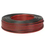 100m 2 x 0.50mm Audio Cable Loudspeaker Speaker Wire Black/Red HiFi/Car Motorcyc