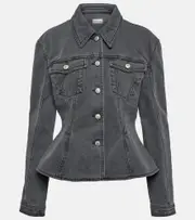 [Magda Butrym] Magda Butrym Peplum denim jacket AU 12 grey