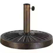 Patio Umbrella Base 30 lb Weight Round Iron Cantilever Market Weather Resistant