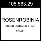 IKEA ROSENROBINIA Sheer Curtains 1 Pair White 57x98" 105.563.29