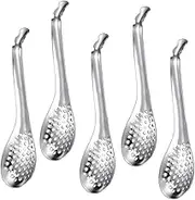 IMIKEYA Smooth Edged Stainless Steel Caviar Ladle Spoon Serving Utensil Set Multipurpose Kitchen Tool for Tableware