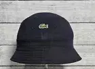 New Lacoste Unisex Dark Blue Organic Cotton Bucket Hat Size S - XS/S