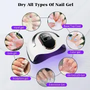 Vikus 168W UV LED Nail Dryer for Gel Polish, Ultra Fast Gel Nail Light Curing Lamp with 4 Timer Settings