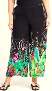 TS TAKING SHAPE plus size S / 16 Natural Wild One Pants wide floaty NWT rrp$140!