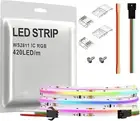 SPI COB RGB IC LED Strip Light FOB WS2811 High Density Uniform Light Ul-Listed D