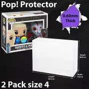 2 Pack size 4 Pop! Protector for Funko Pop! Vinyl