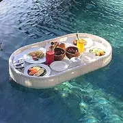 Floating Tray Floating Serving Tray Table and Bar Swimming Pool Floats for Adults for Sandbars Spas Bath and Pool Parties