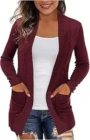 [Generic] Crochet Cardigan Longline, Faux Leather Jacket Women Size 16, Motorbike Jacket Plus Size, Vintage Cardigan Clips, Windbreaker Coats Womens Teal, Lightweight Padded Coat Long