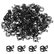 100 Pcs Fuel Line Clamps Spring Band Hose Clamps 12mm , Black