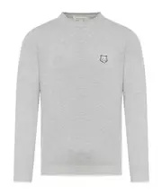 Maison Kitsuné Fox Head Patch Fine-Knit Jumper S,L,M White