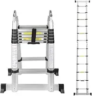 Telescopic Ladder Multi-Purpose Aluminium Telescopic Ladder Portable Foldable Ladder Extension Extend Ladder,A-Frame (Size : 1.6M+1.6M)