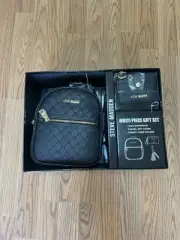 Steve Madden Black Mini Backpack With Card Case NEW