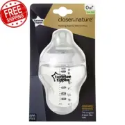 Tommee Tippee Closer Nature Feeding BPA-free Bottle with Slow Flow Teat 260ML x1