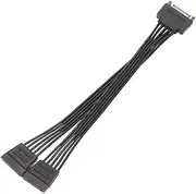 High-Quality 15-Pin SATA Power Y-Splitter Cable Adapter, Durable Extension Cable with 1 Male to 2 Female Connectors,Ideal for HDD, SSD - Enhanced Power Distribution for Additional SATA Drives