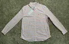 Southern Tide Top Womens Medium Striped Classic Emery Button Front Blouse NEW