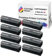 2 Sets BCMY Compatible Toner Cartridge for Canon CART040BKII CART040CII CART040MII CART040YII CART-040II (12,500/10,000 (B/CMY) Pages) for Canon imageCLASS LBP712cx